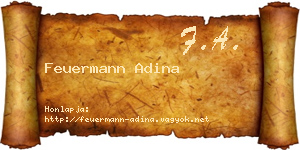 Feuermann Adina névjegykártya